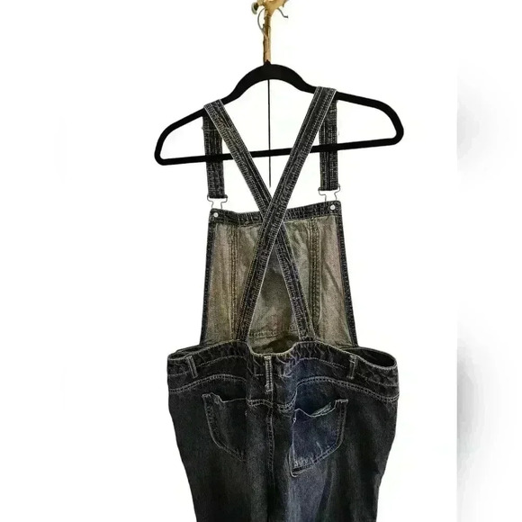 Y2k Joe Boxer Womens Denim Overalls Size 17 Blue - Picture 5 of 9